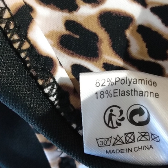 SHEKINI WHITE CHEETAH HI-CUT STRING TIE BIKINI BOTTOMS SIZE EXTRA SMALL NWOT - Picture 8 of 8